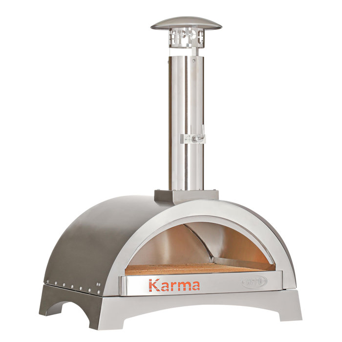 WPPO LLC Karma Stainless Steel Freestanding Wood Burning Pizza Oven